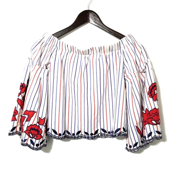 NWT Parker Embroidered Off The Shoulder Dane Top - Picture 2 of 7